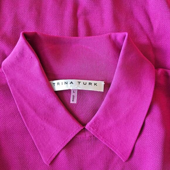 Trina Turk Bookish Dress Trina Pink sz Large - Picture 4 of 10